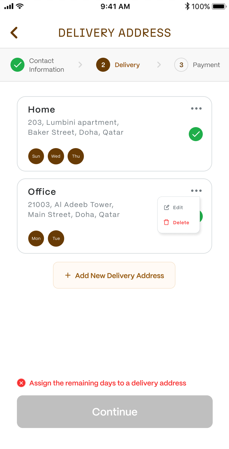 Delivery Address Alternative